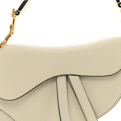 Christian Dior Grained Calfskin Saddle Bag White 8 of 12
