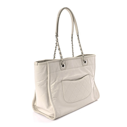 Chanel Glazed Calfskin Small Deauville Tote Ecru 2 of 9
