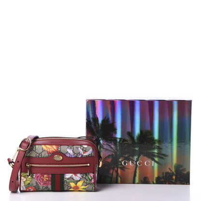 Gucci GG Supreme Monogram Flora Web Mini Ophidia Shoulder Bag Red 11 of 11