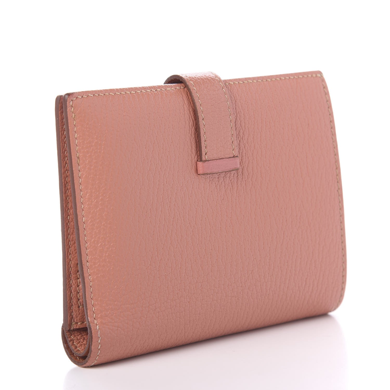 Hermes Chevre Mysore Bearn Compact Wallet Crevette 3 of 9