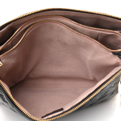 Louis Vuitton Lambskin Embossed Monogram Coussin PM Black 7 of 13