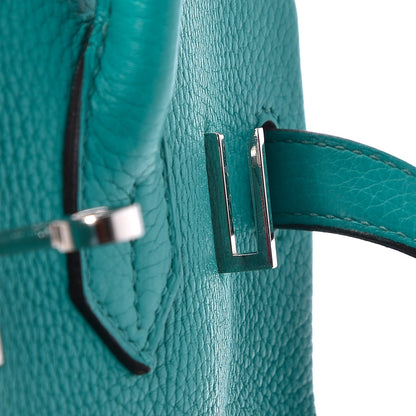 Hermes Taurillon Clemence Birkin 35 Bleu Paon 23 of 23