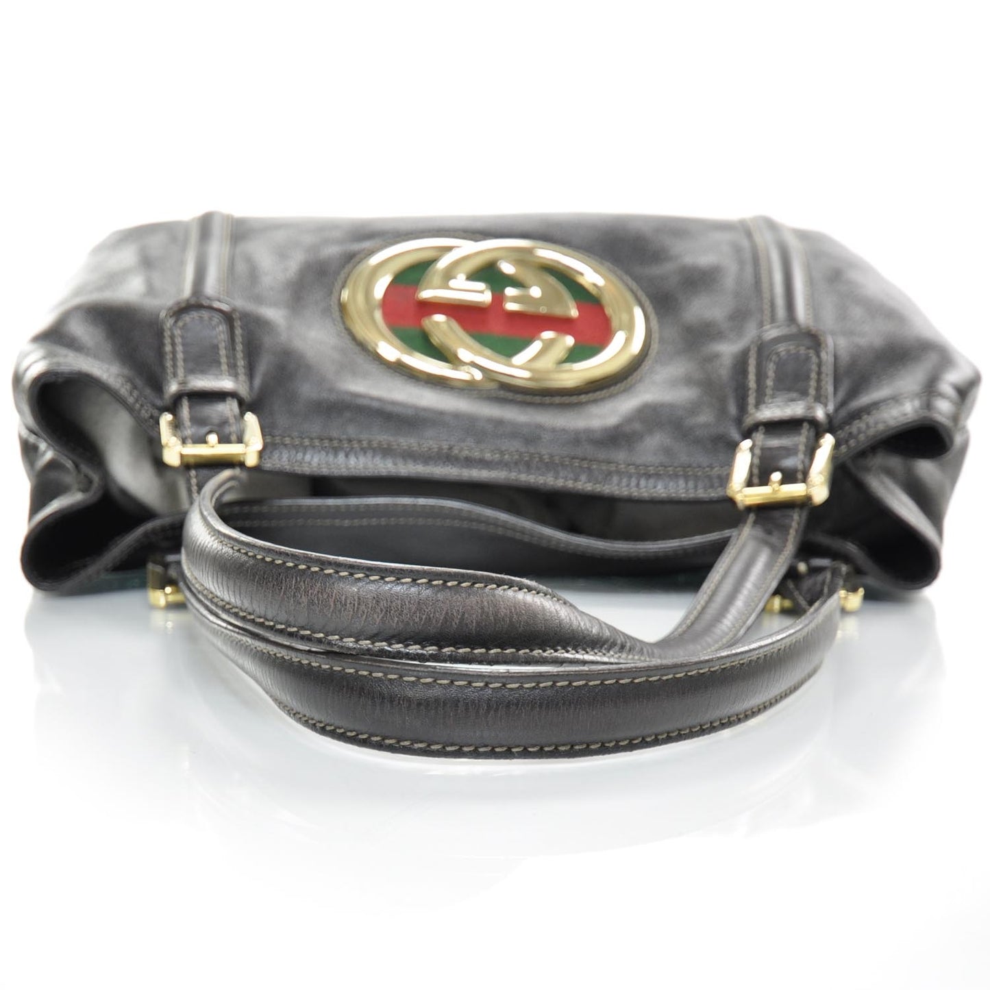 Leather Britt Tote Dark Brown