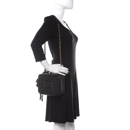 Chanel Caviar Quilted Medium CC Filigree Vanity Case Black 2 of 13