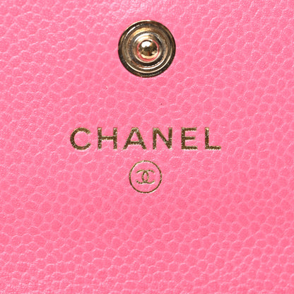 Chanel Caviar Quilted Flap Card Holder Pink 6 of 11