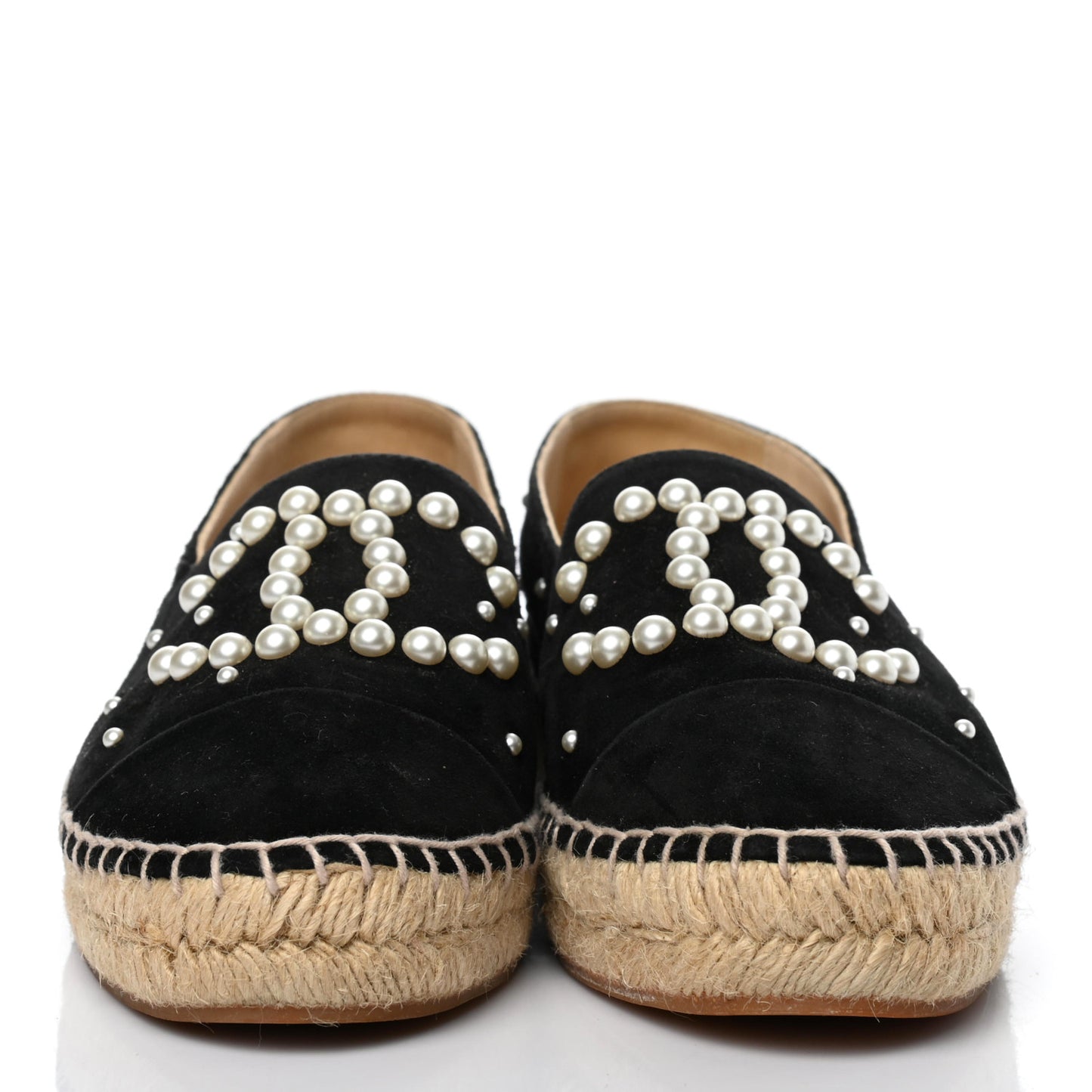 Suede Pearl CC Espadrilles 37 Black