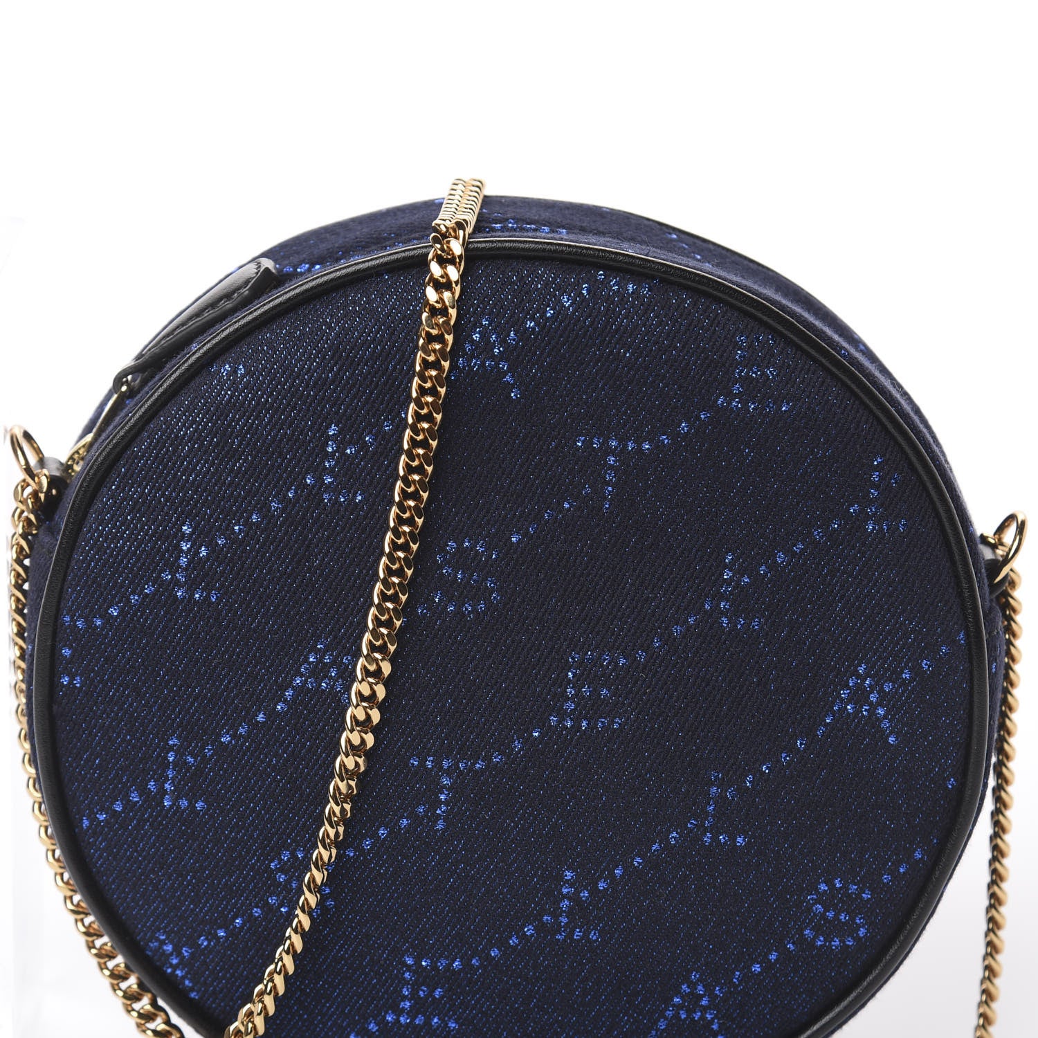 Stella McCartney Canvas Monogram Mini Round Crossbody Bag Bluette 6 of 8