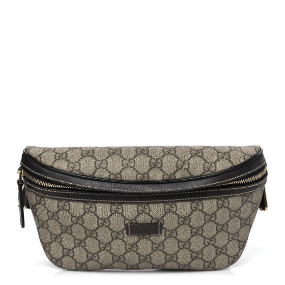 GG Supreme Monogram Belt Bag Dark Brown