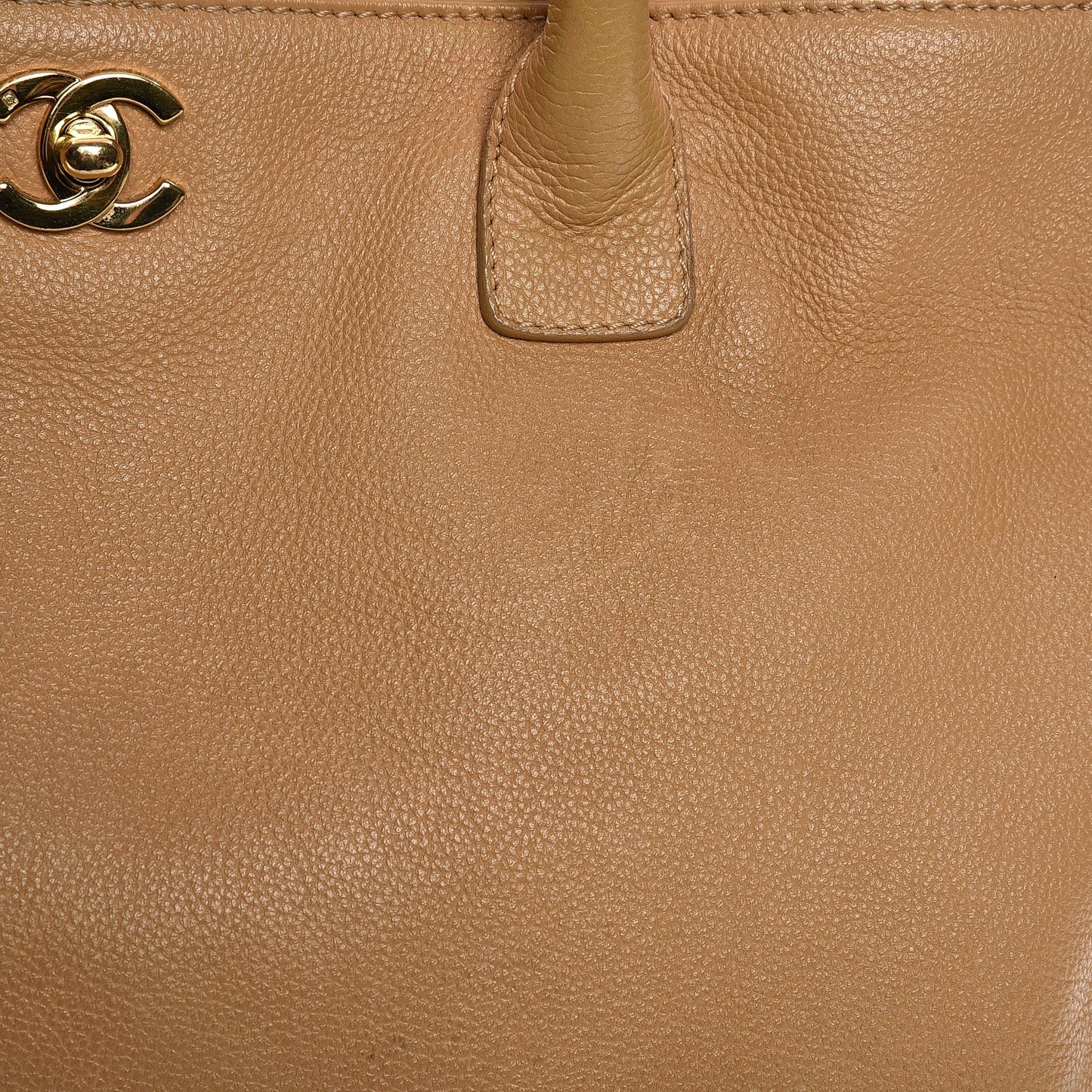 Calfskin Cerf Executive Shopper Tote Beige