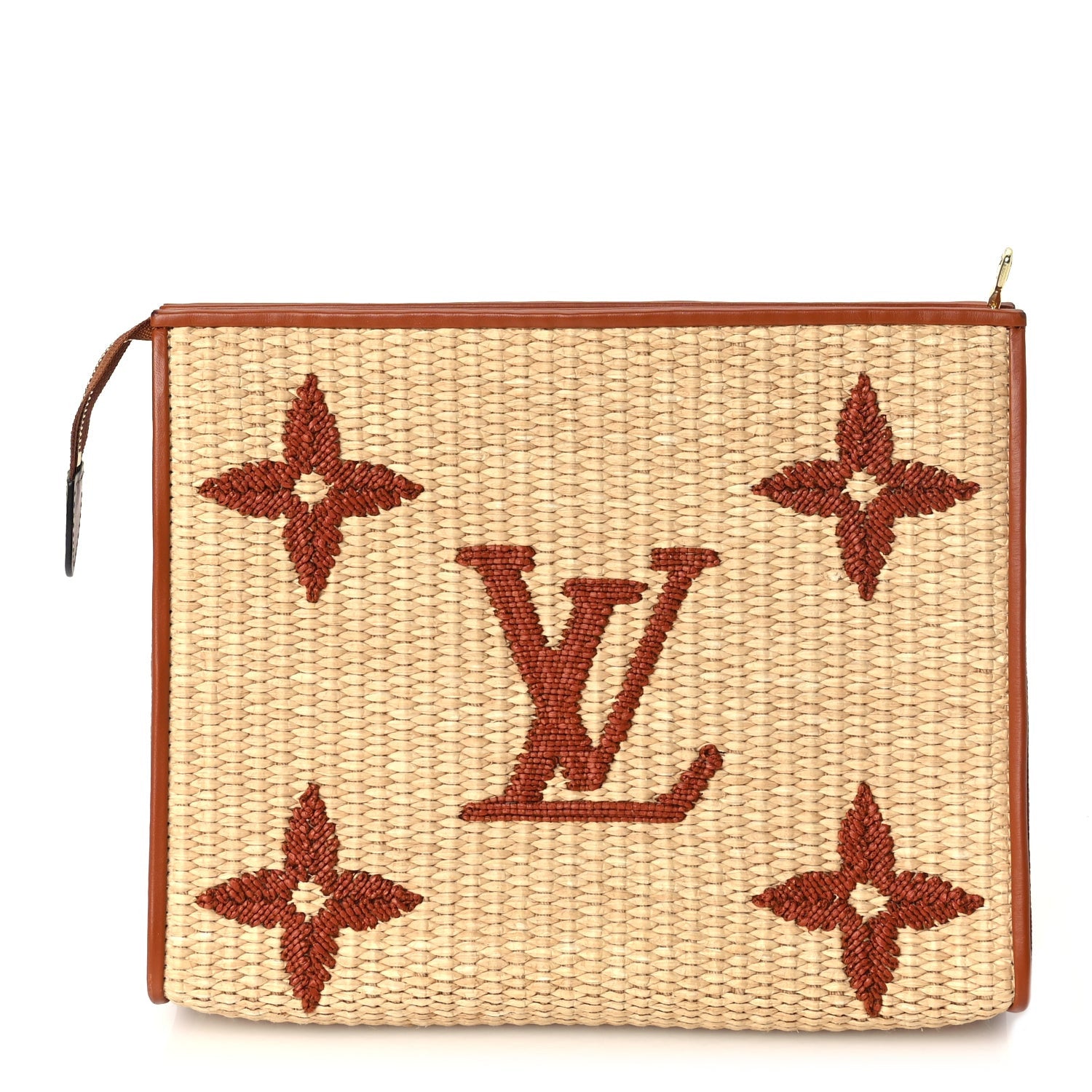 Louis Vuitton Raffia Monogram Giant Toiletry Pouch 26 Tan 1 of 6