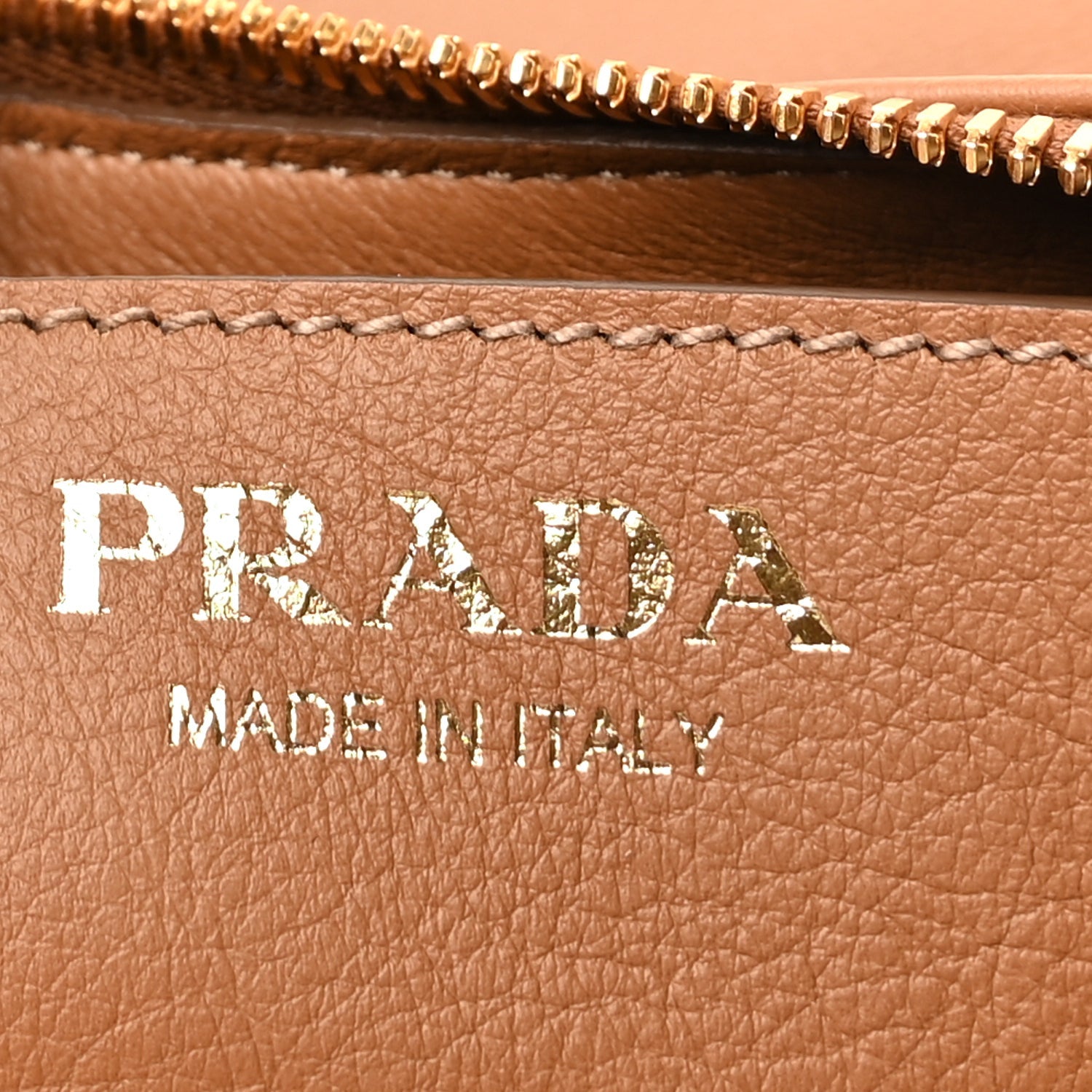 Prada Soft Calfskin Large Shoulder Bag  Caramel 5 of 8