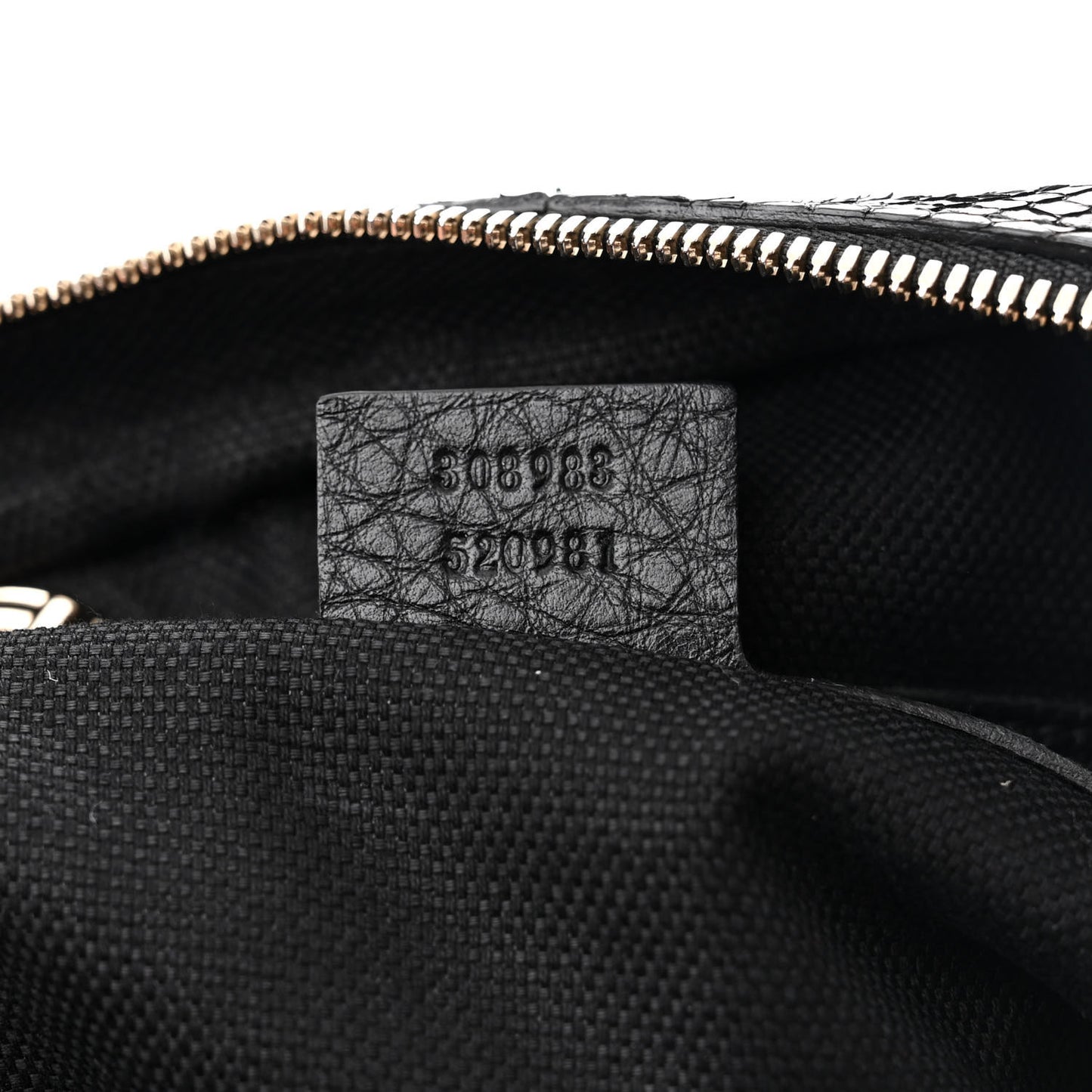 Snakeskin Small Soho Bowler Black