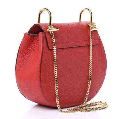 Chloe Grained Lambskin Drew Shoulder Bag Intense Red 3 of 8