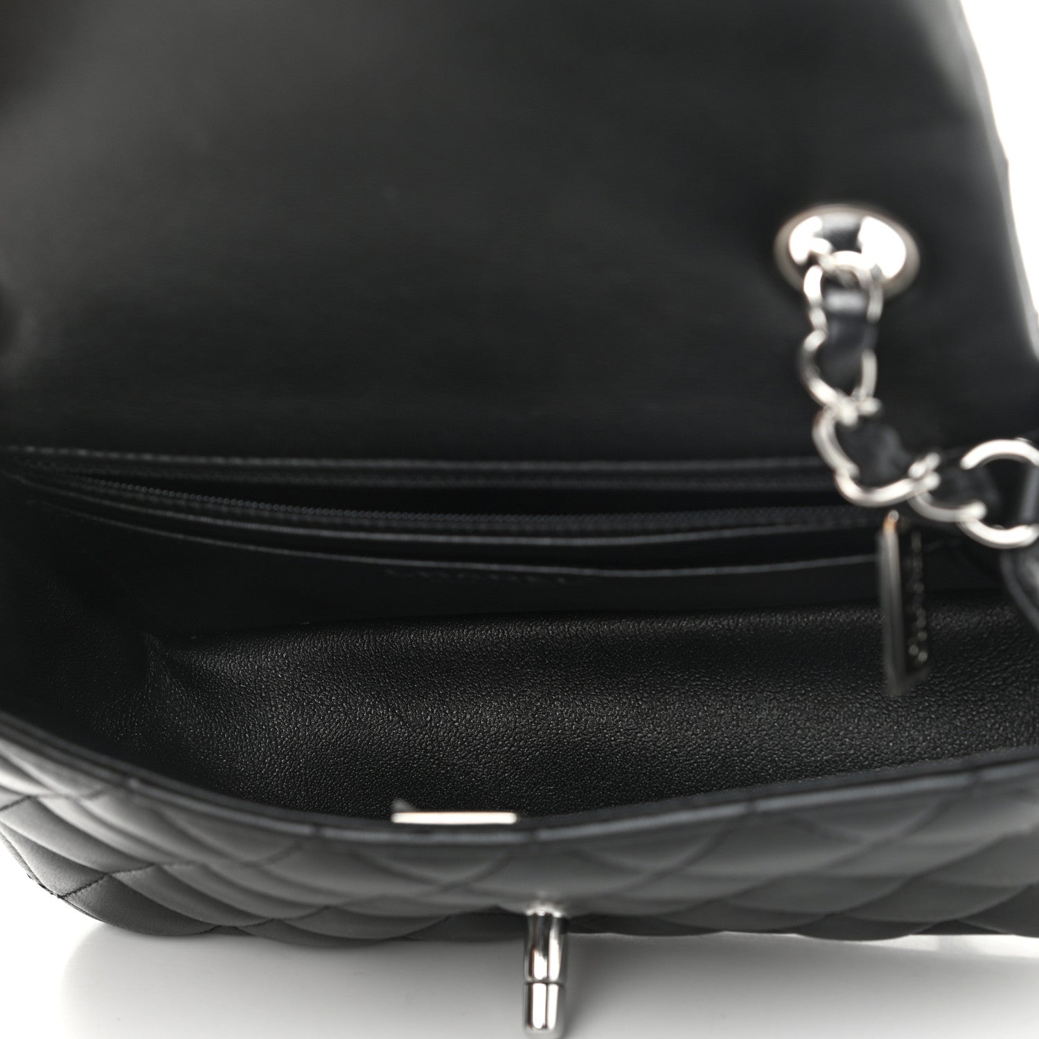 Chanel Lambskin Quilted Mini Rectangular Flap Black 5 of 11