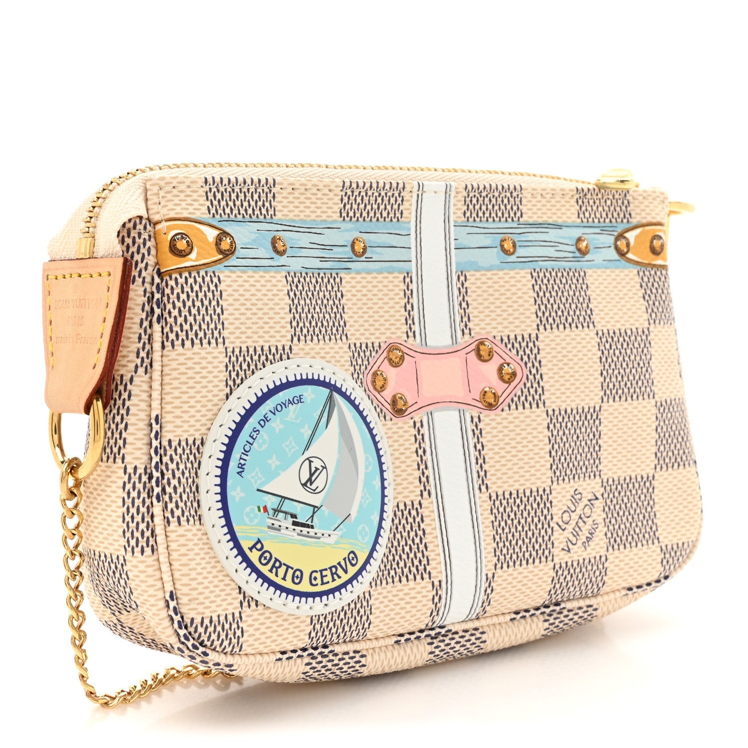 Louis Vuitton Damier Azur Summer Trunks Porto Cervo Mini Pochette Accessories 3 of 7