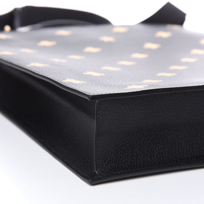 Gucci Grained Calfskin Bee Star Vertical Tote Black 8 of 11