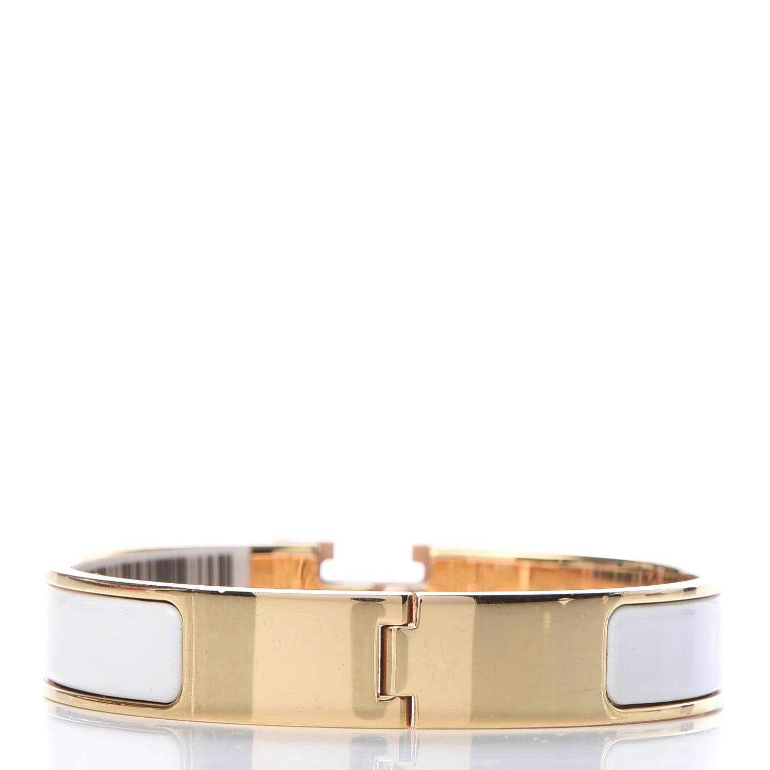 Hermes Enamel Narrow Clic Clac H Bracelet PM White 3 of 6