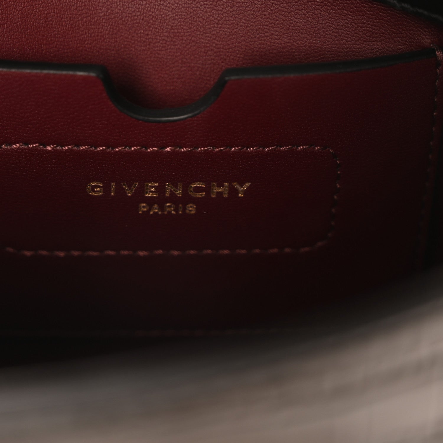 Givenchy Calfskin Crocodile Embossed Eden Mini Top Handle Black 6 of 7
