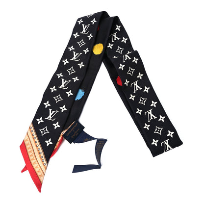 Louis Vuitton X YK Silk Monogram Bandeau Black Multicolor 2 of 3
