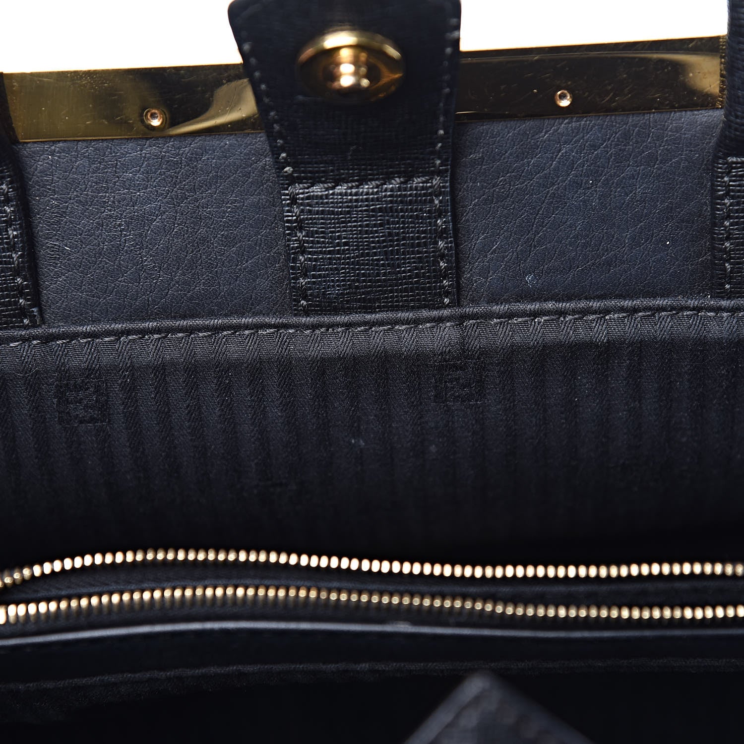 Fendi Vitello Elite Petite 2Jours Tote Black 9 of 13