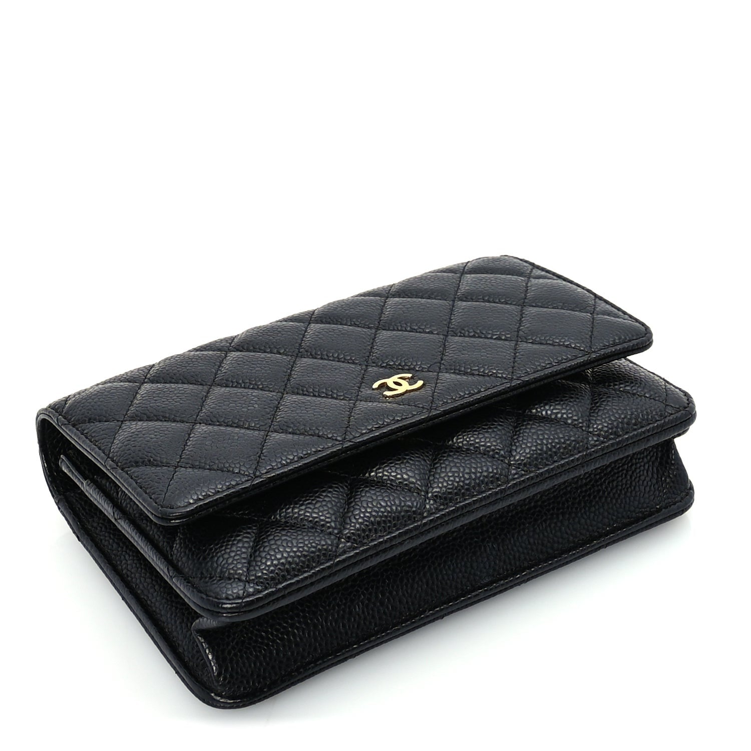 Chanel Caviar Quilted Wallet On Chain WOC  Black 3 of 9