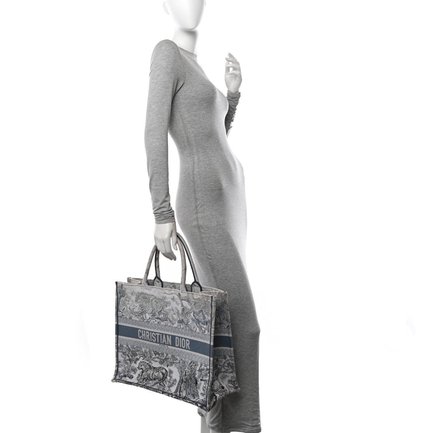Christian Dior Gradient Canvas Embroidered Large Dioriviera Toile De Jouy Book Tote Blue 2 of 7