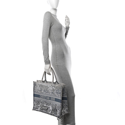 Christian Dior Gradient Canvas Embroidered Large Dioriviera Toile De Jouy Book Tote Blue 2 of 7