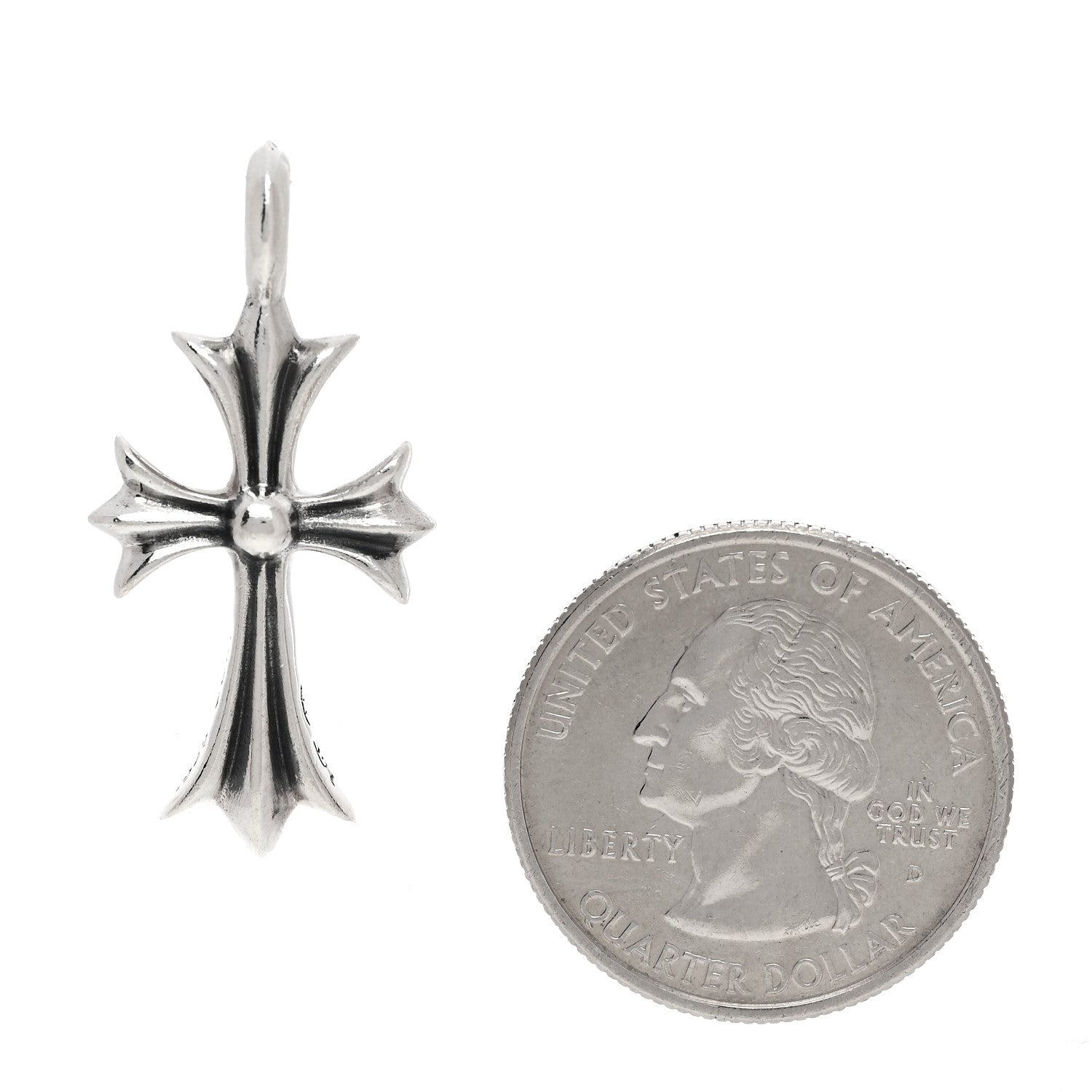 Chrome Hearts Sterling Silver Ruby Cross Pendant 2 of 4