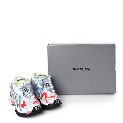 Balenciaga Mesh Rubber Womens Runner Sneakers 35 White Red Blue Pink 8 of 8