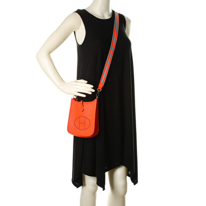 Hermes Taurillon Clemence Amazone Evelyne TPM Orange Poppy Saint Cyr 5 of 12