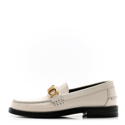 Gucci Goatskin Womens Logo 15mm Loafers 35.5 Mystic White 1 of 11