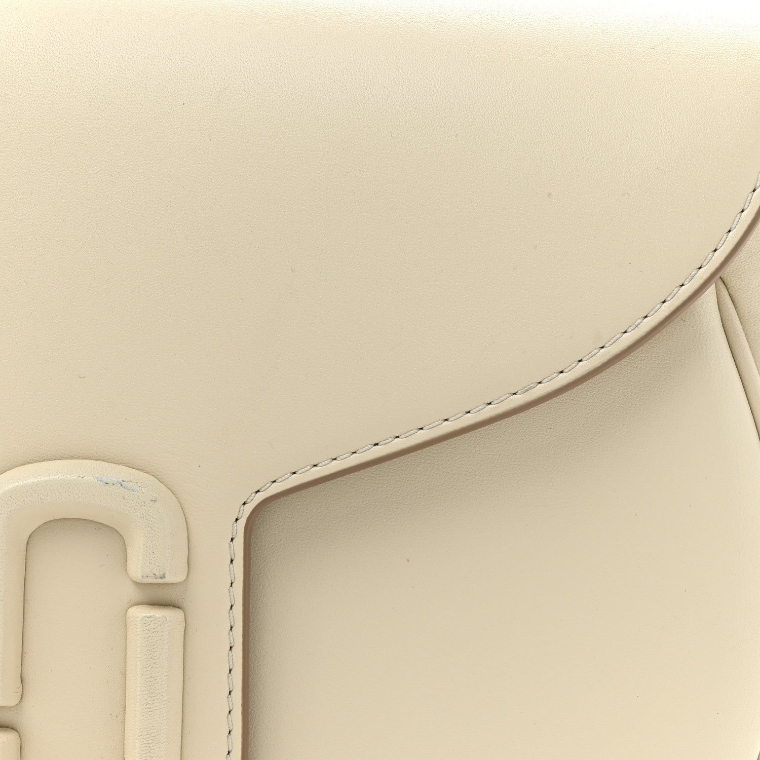 Marc Jacobs Calfskin Large The Covered J Marc Saddle Cloud White 7 of 7