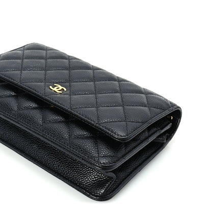 Chanel Caviar Quilted Wallet On Chain WOC  Black 9 of 9