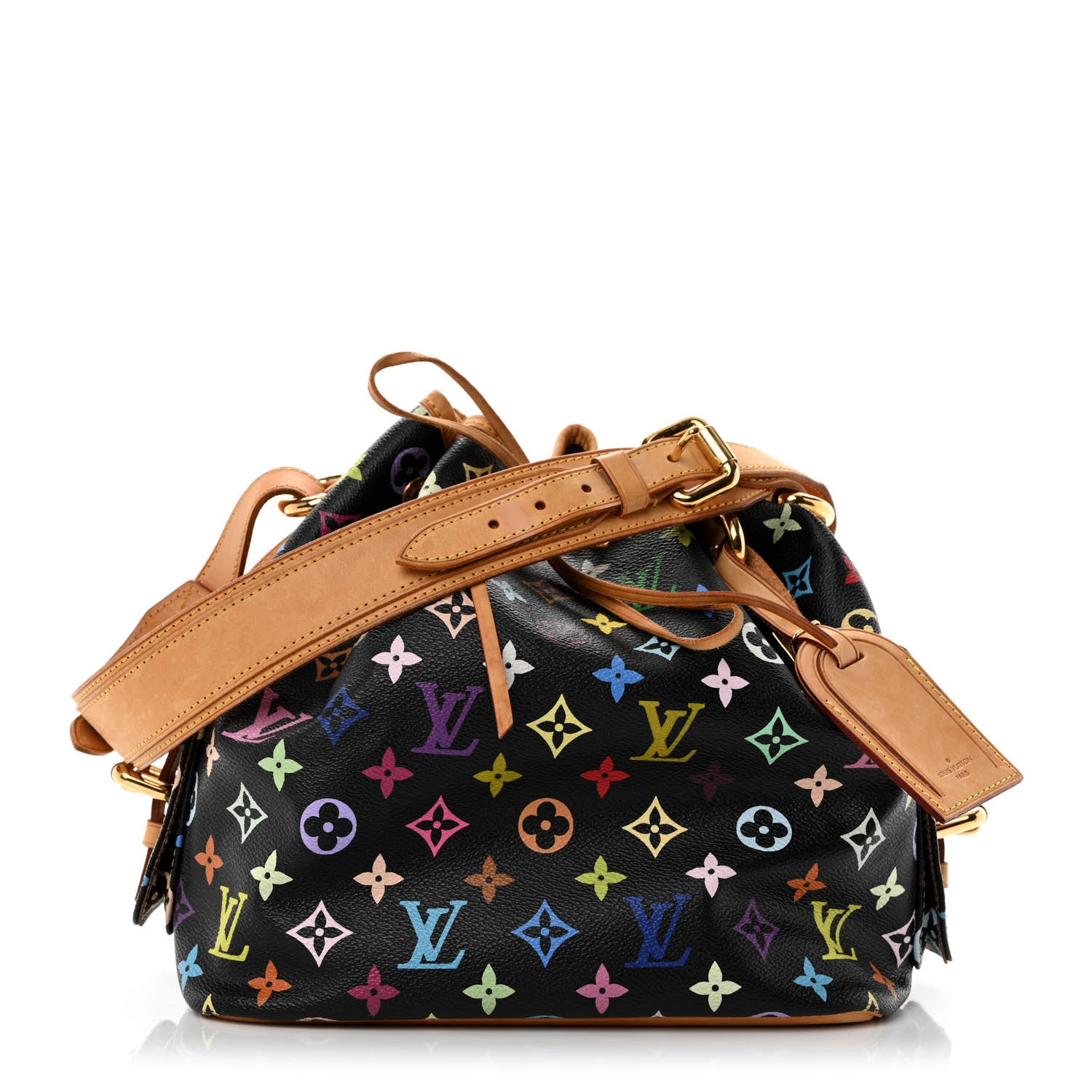 Louis Vuitton Monogram Multicolor Petit Noe Black 1 of 10