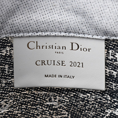 Christian Dior Canvas Print Cruise Tote Ivory Black 8 of 9