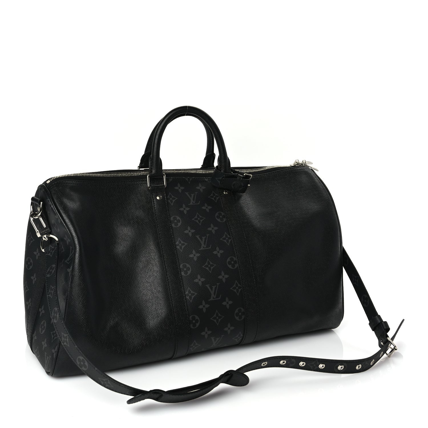 Louis Vuitton Taiga Monogram Eclipse Keepall Bandouliere 50 2 of 8