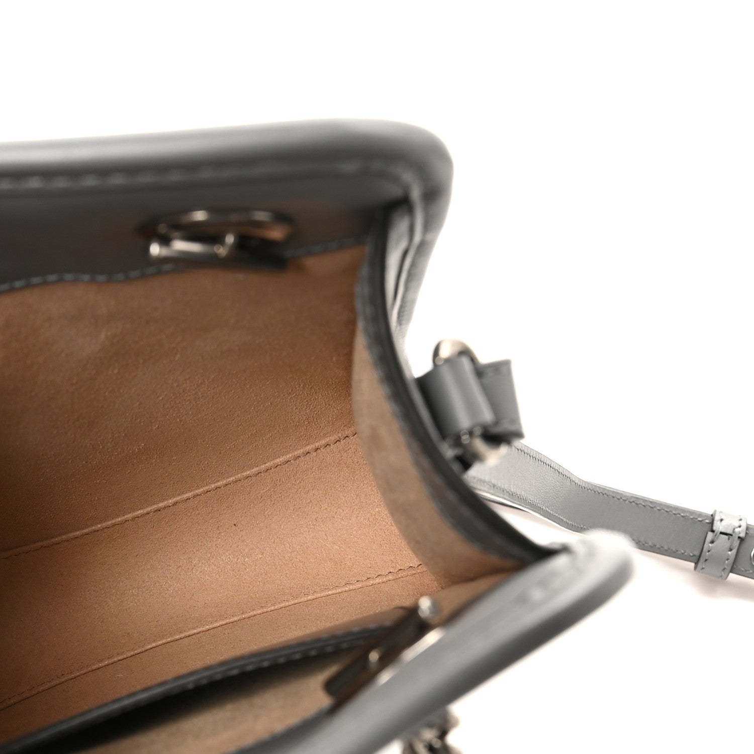 Gucci Calfskin Matelasse Chevron Mini GG Marmont Tote Grey 5 of 9