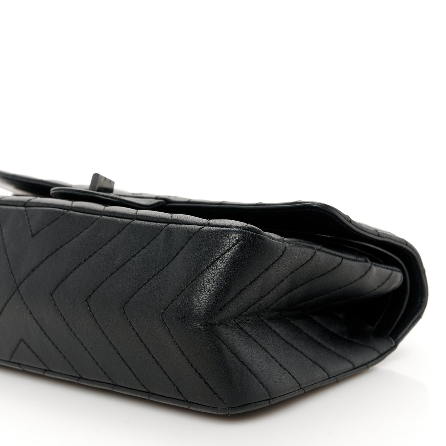 Sheepskin Chevron Quilted 2.55 Reissue 225 Double Flap So Black