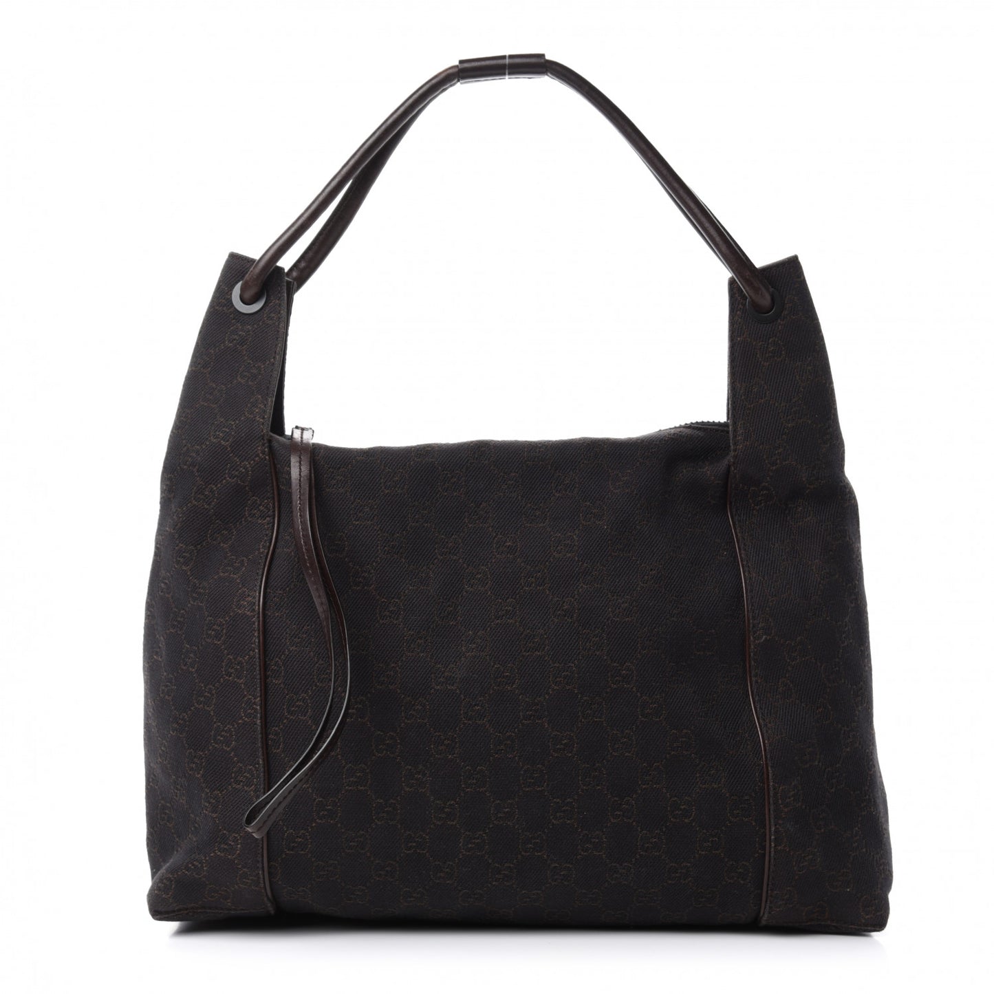 Canvas Monogram Shoulder Bag Brown