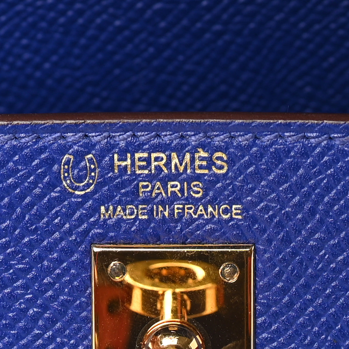 Hermes Epsom Bi-Color Horseshoe Kelly Sellier 25 Bleu Electrique Rose Jaipur 5 of 9