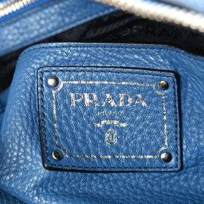 Prada Vitello Daino Shoulder Bag Cobalto 5 of 9