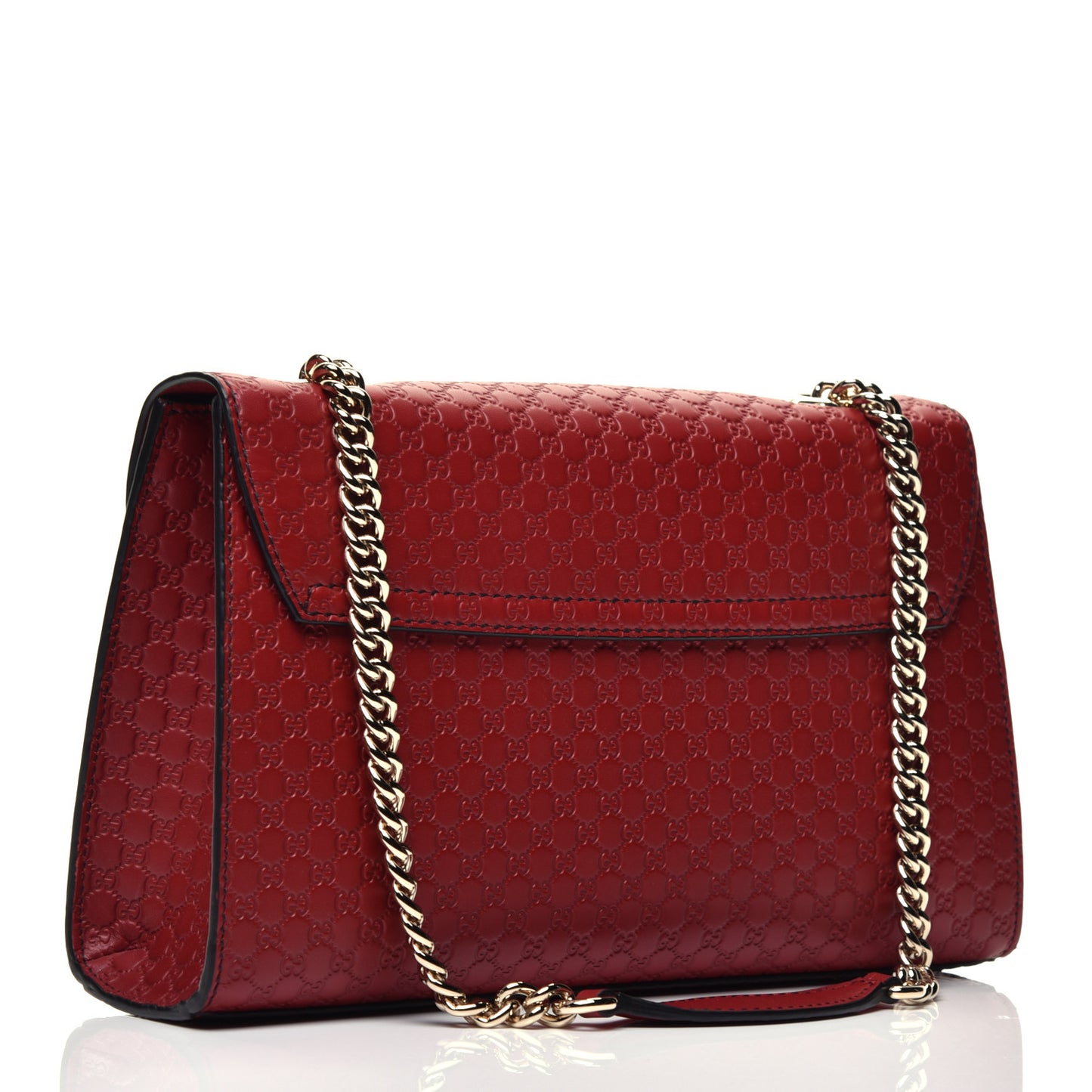 Microguccissima Medium Emily Chain Shoulder Bag Red