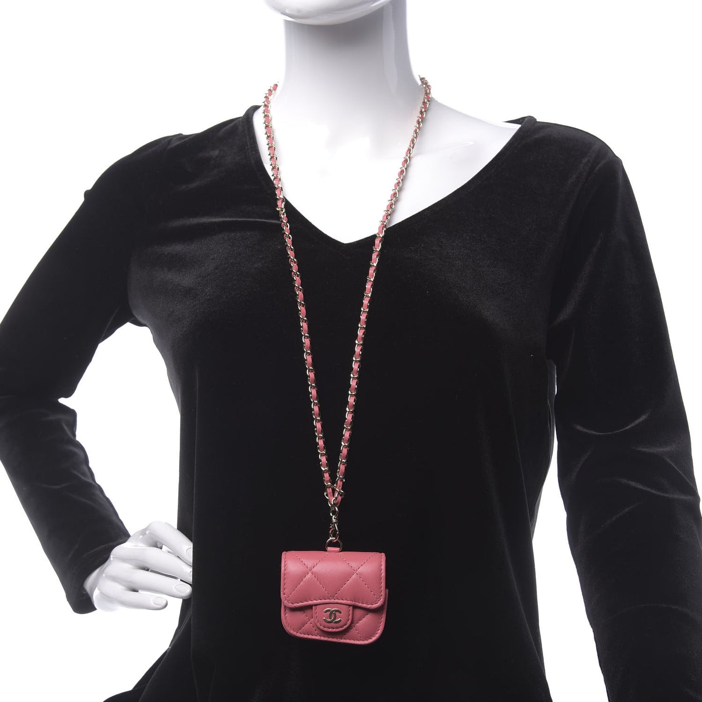 Lambskin Quilted Airpods Pro Case Coral