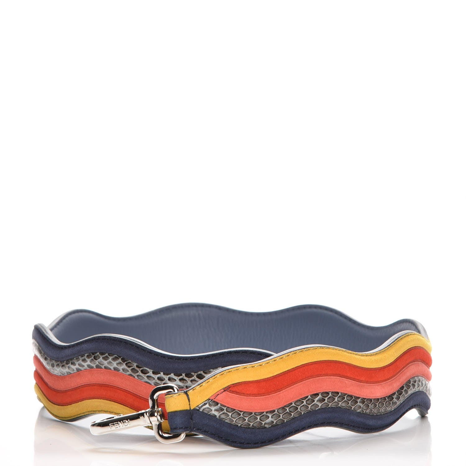 Fendi Suede Calfskin Waves Strap You Multicolor Mirto 1 of 3