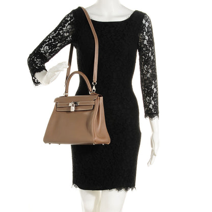 Hermes Swift Kelly Retourne 28 Etoupe 12 of 22