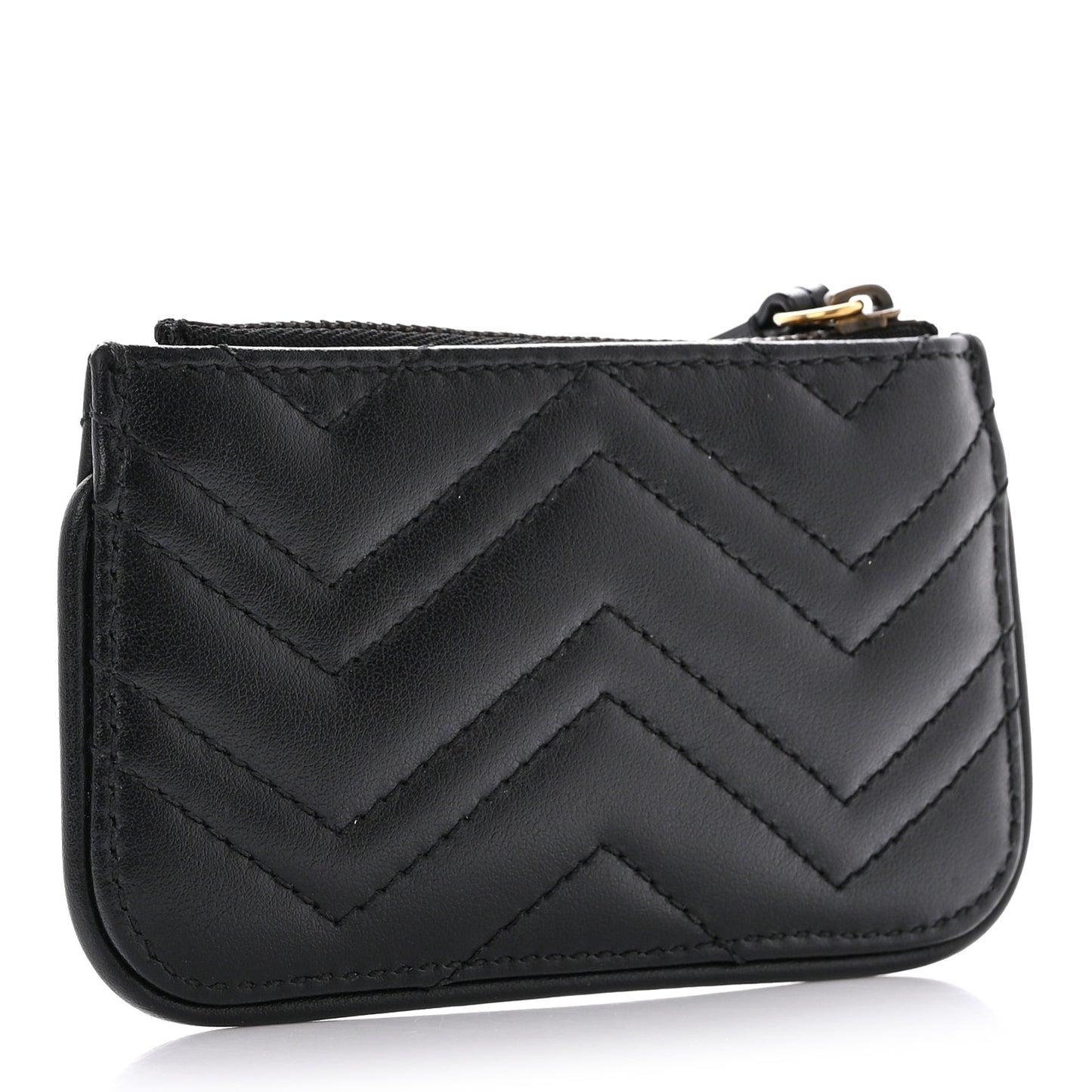 Calfskin Matelasse GG Marmont Key Case Black