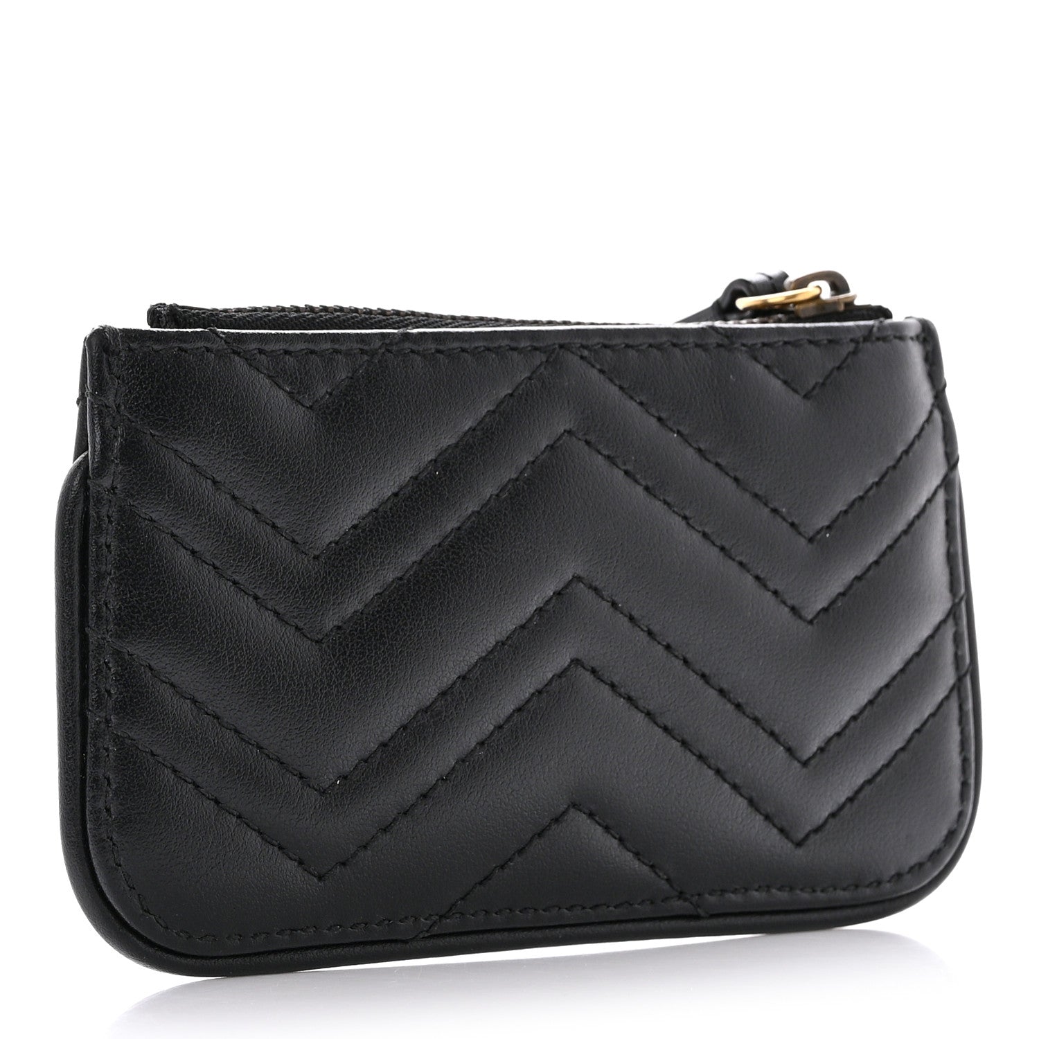 Gucci Calfskin Matelasse GG Marmont Key Case Black 3 of 8