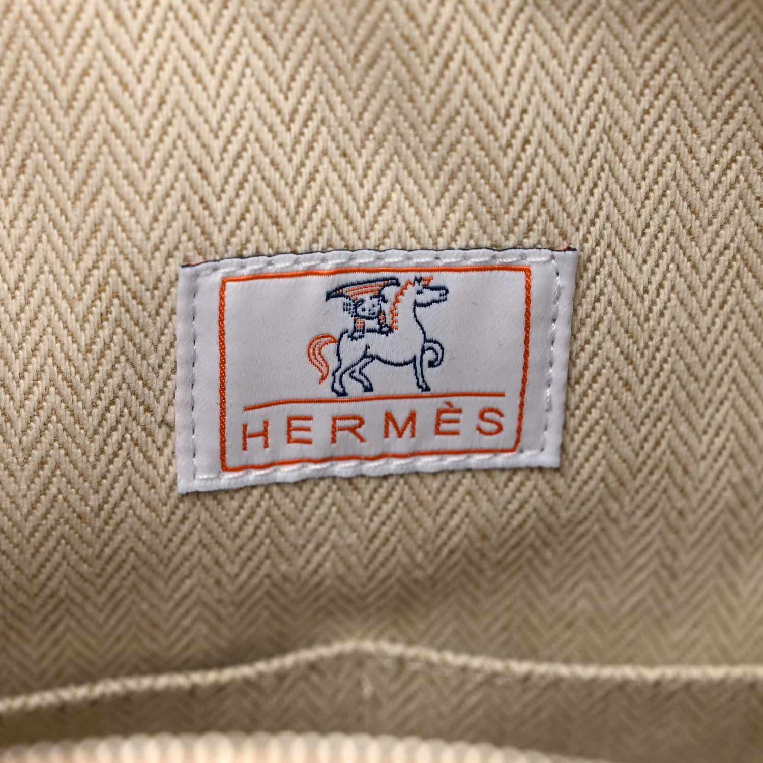 Hermes Canvas Large Bride-A-Brac Cabriole Case Biscuit 6 of 7