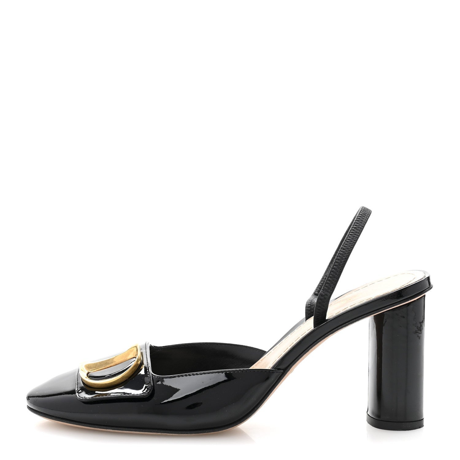 Christian Dior Patent C'est Dior Slingback Pumps 38 Black 1 of 7