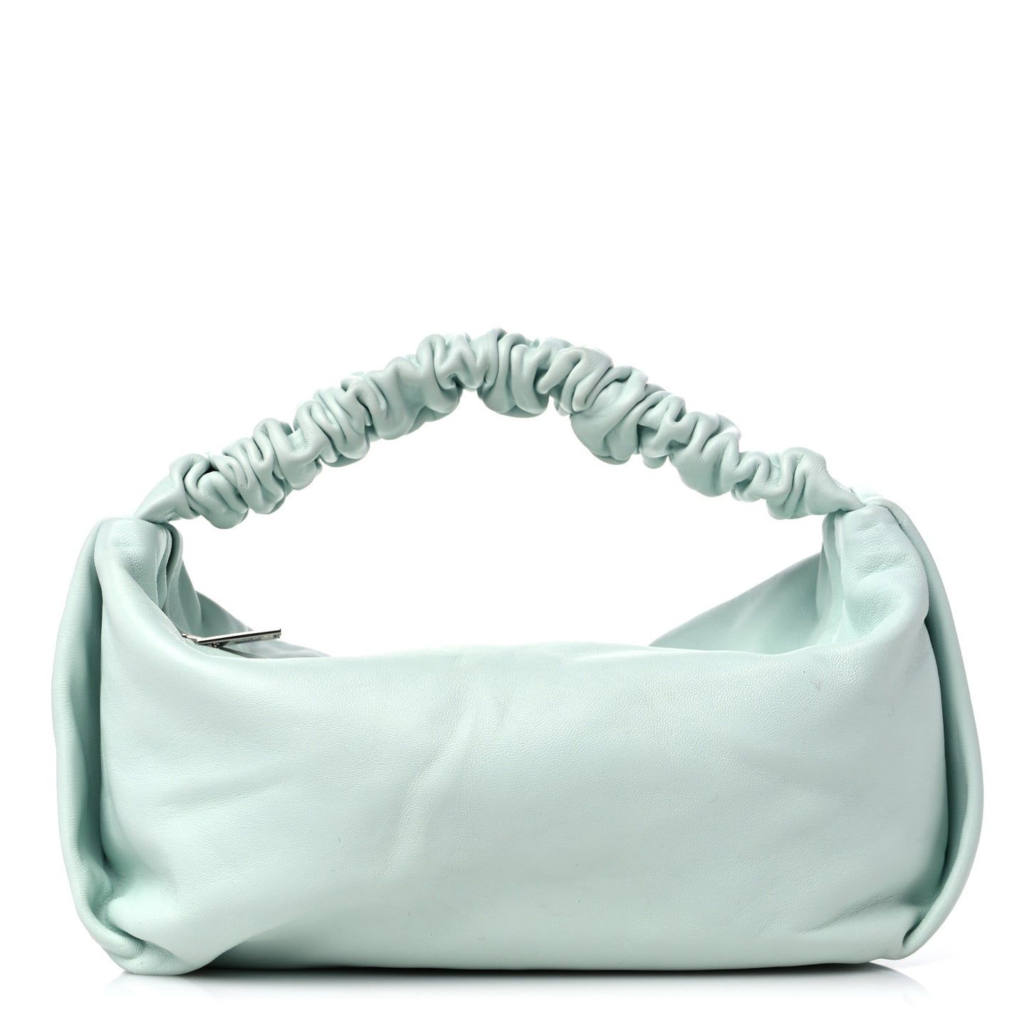 Lambskin Mini Scrunchie Bag Light Blue